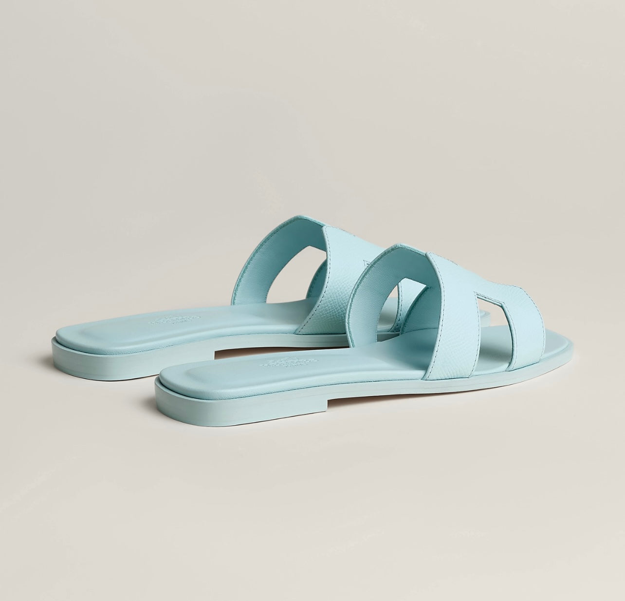 Sandales Oran Hermes Bleu brume