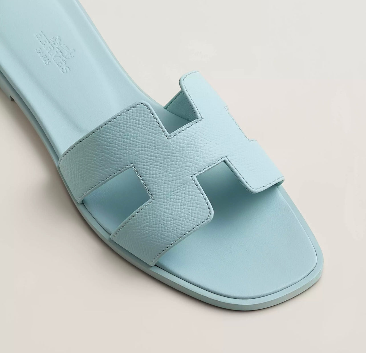 Sandales Oran Hermes Bleu brume