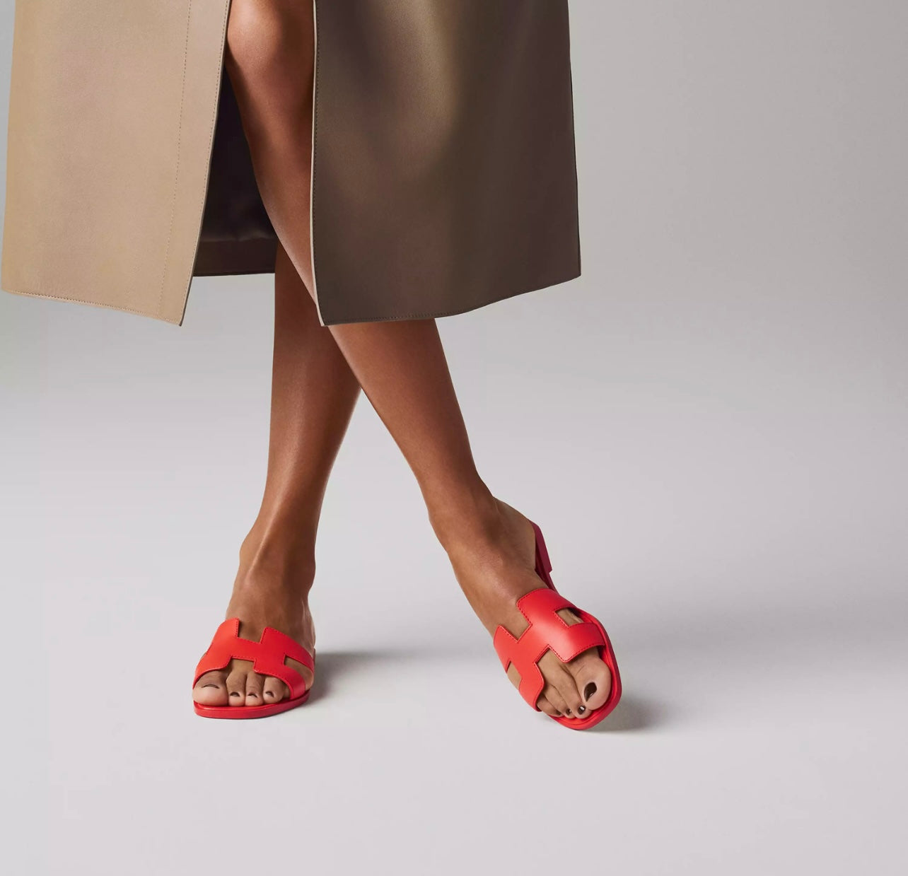 Sandales Oran Hermes Rouge Grenadine