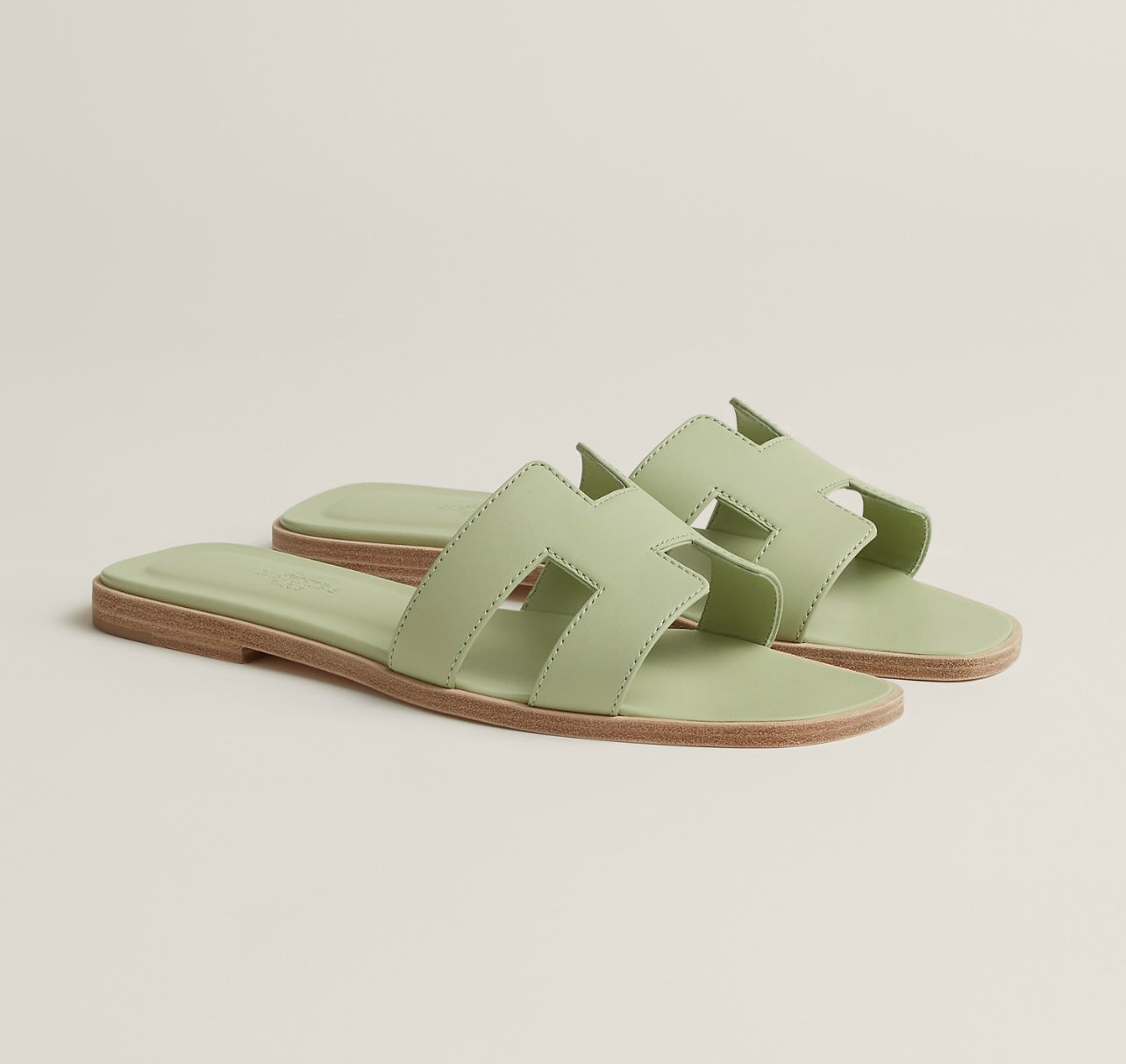 Sandales Oran Hermes Vert de Mer