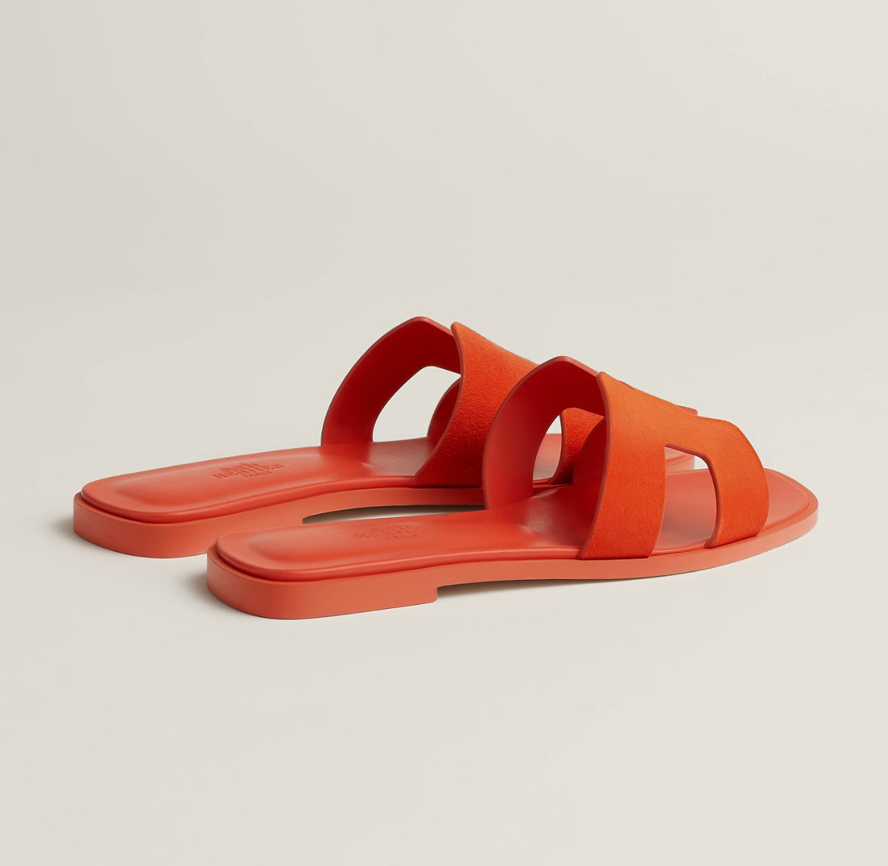 Sandales Oran Hermes Orange corail