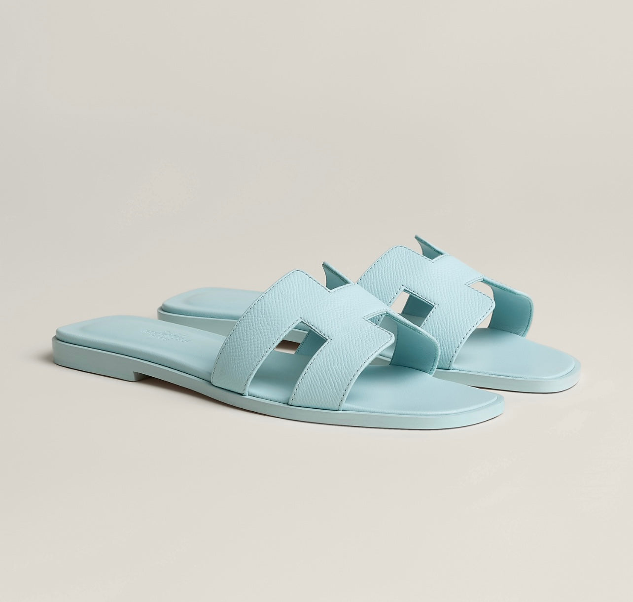 Sandales Oran Hermes Bleu brume