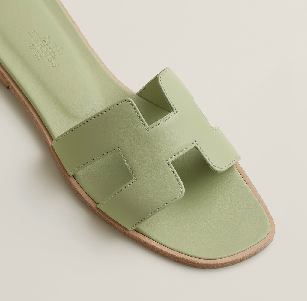 Sandales Oran Hermes Vert de Mer