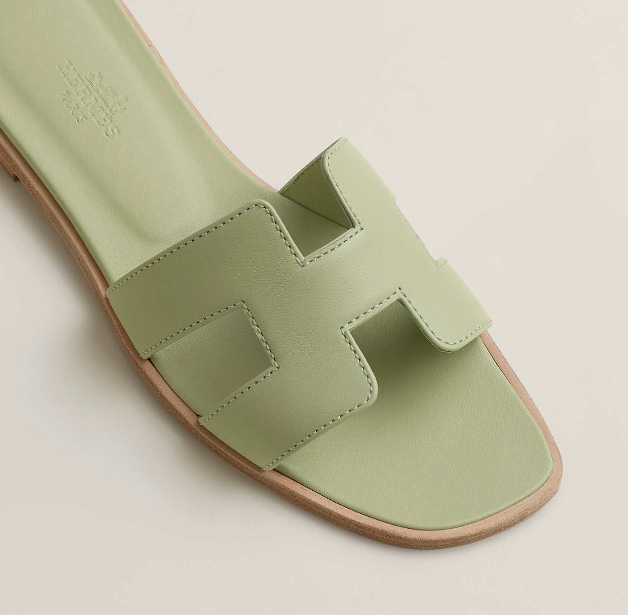Sandales Oran Hermes Vert de Mer