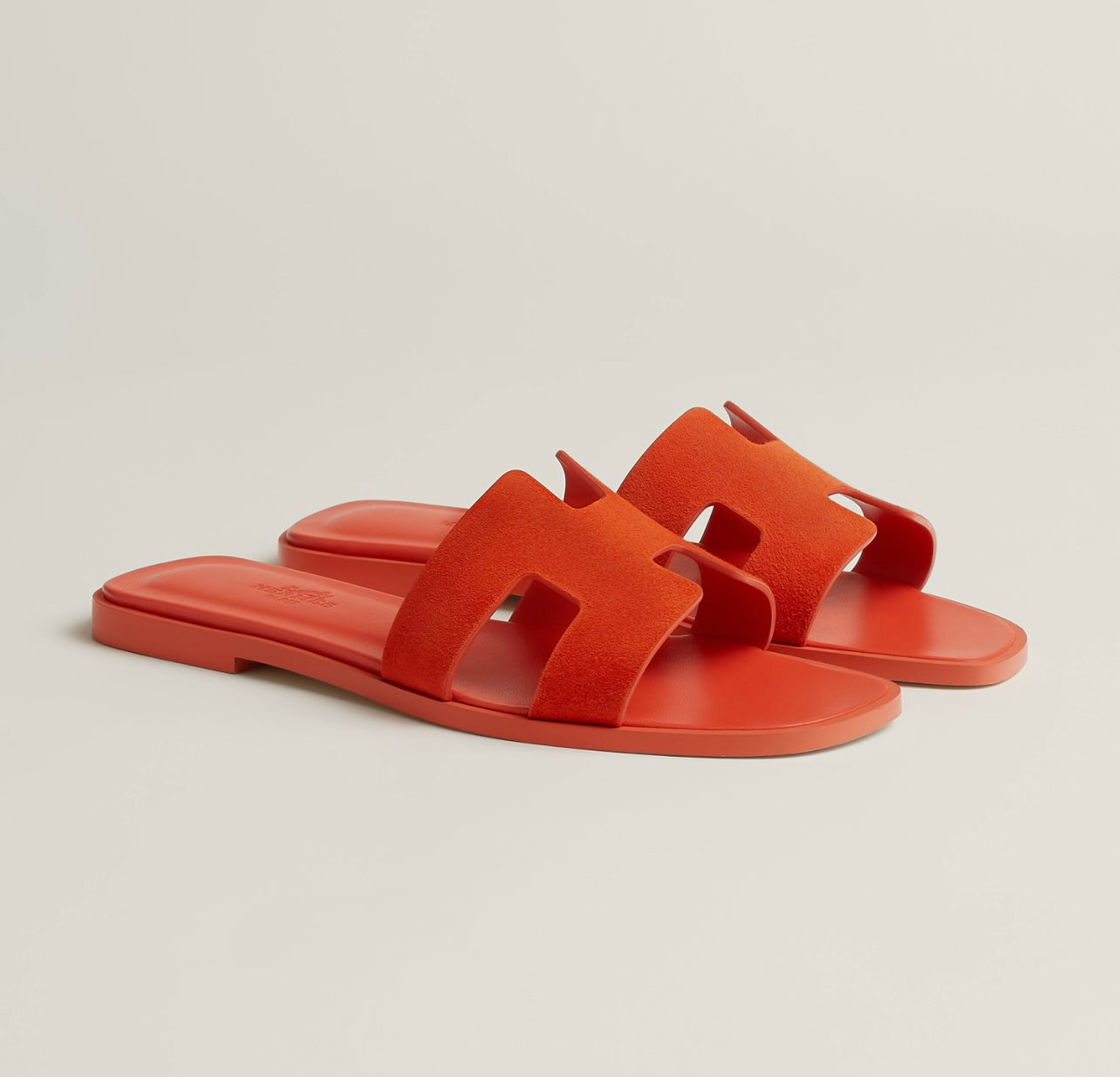 Sandales Oran Hermes Orange corail