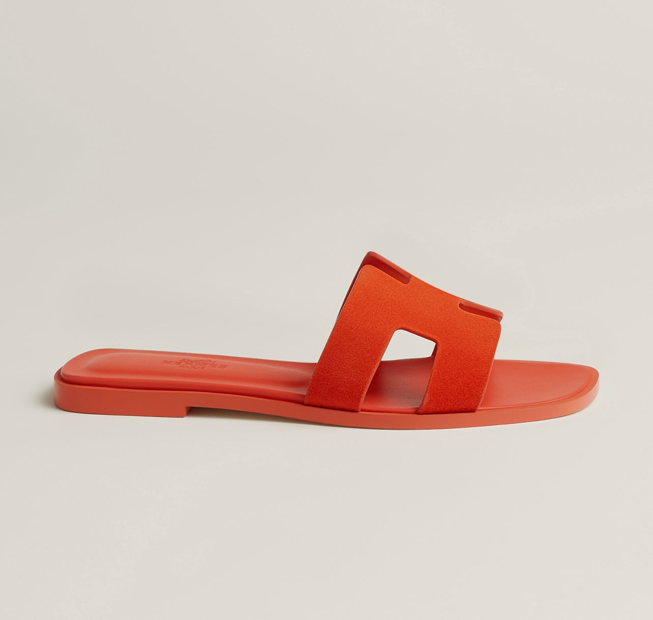 Sandales Oran Hermes Orange corail